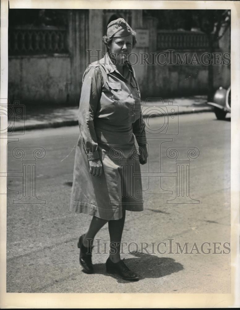 1943 Press Photo Major Margaret Janeway, Only Woman U.S Army in North Africa - Historic Images