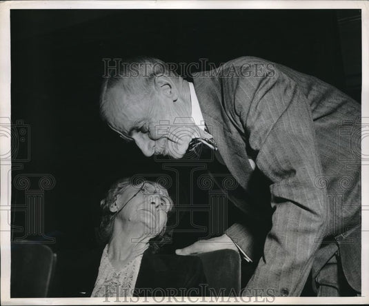 1948 Press Photo Chicago Evening Club,Daniel Nourse & Mrs Mathilda Webster - Historic Images