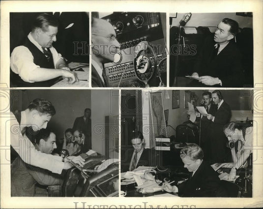 1938 Press Photo National Broadcasting Company Commentaros - Historic Images