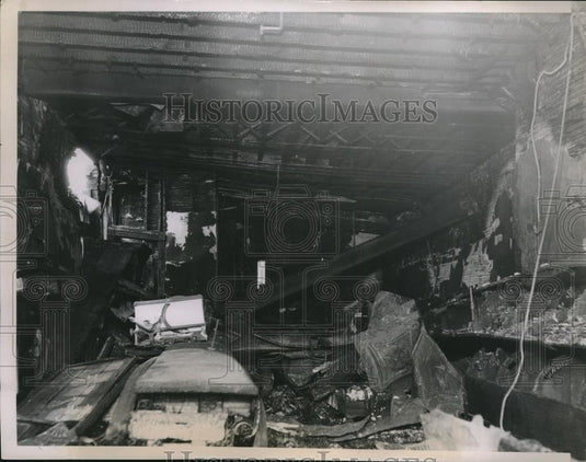 1935 Press Photo Fire Damage To Chicago Tenement House That Killed 8 - Historic Images