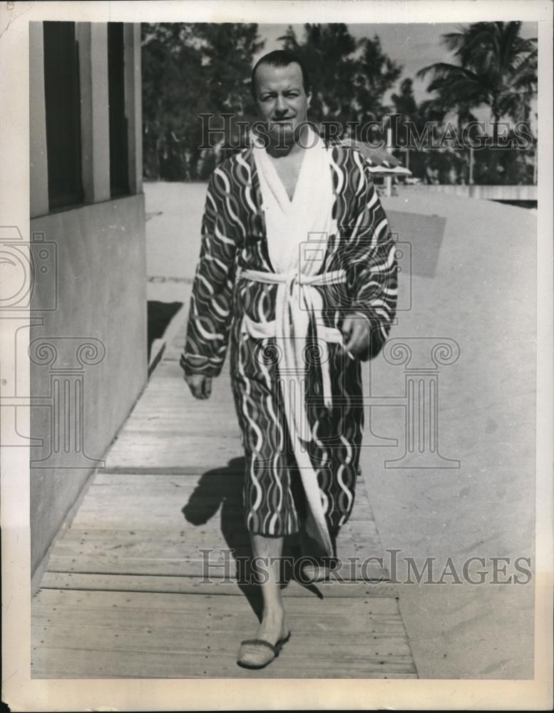 1939 Press Photo Palm Beach, Fla. Herbert Weston og NY at Sea Spray Beach club - Historic Images