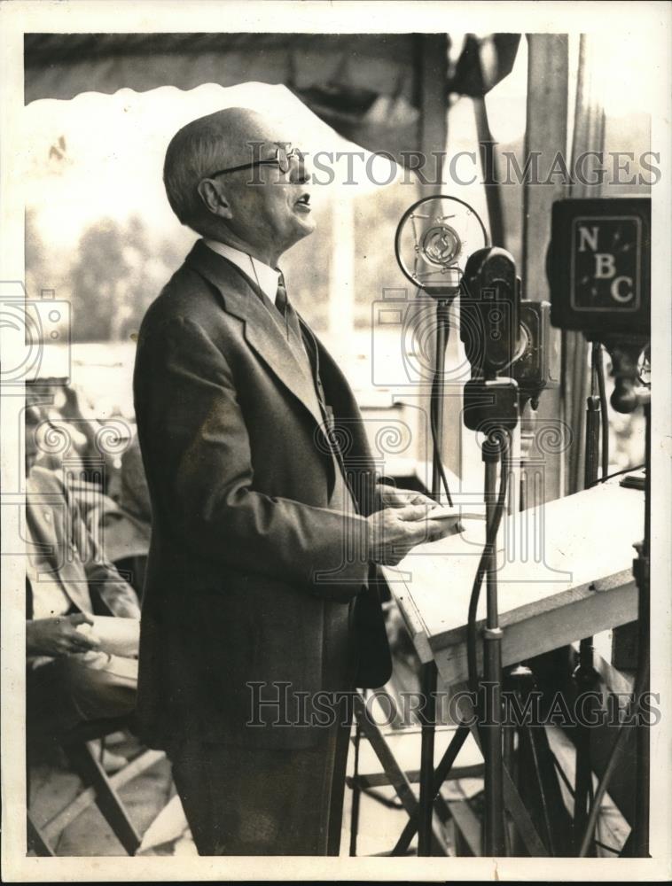 1934 Press Photo James M. Beck at Calvin Coolidge Memorial Ceremony - Historic Images