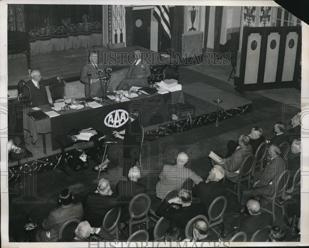 1939 Press Photo Secretary Of Interior Harold Ickes During Address At Opening - Historic Images