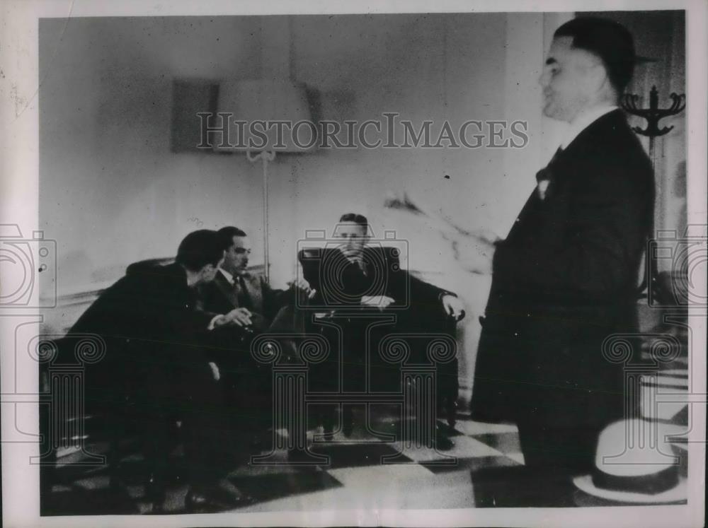 1936 Press Photo Waiting room of White House, visitors to Pres. Roosevelt - Historic Images