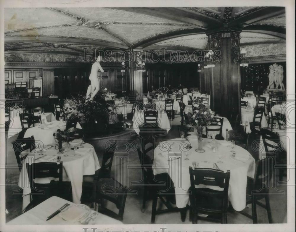 1933 Press Photo Lasalle dining room at Chicago restaurant - Historic Images