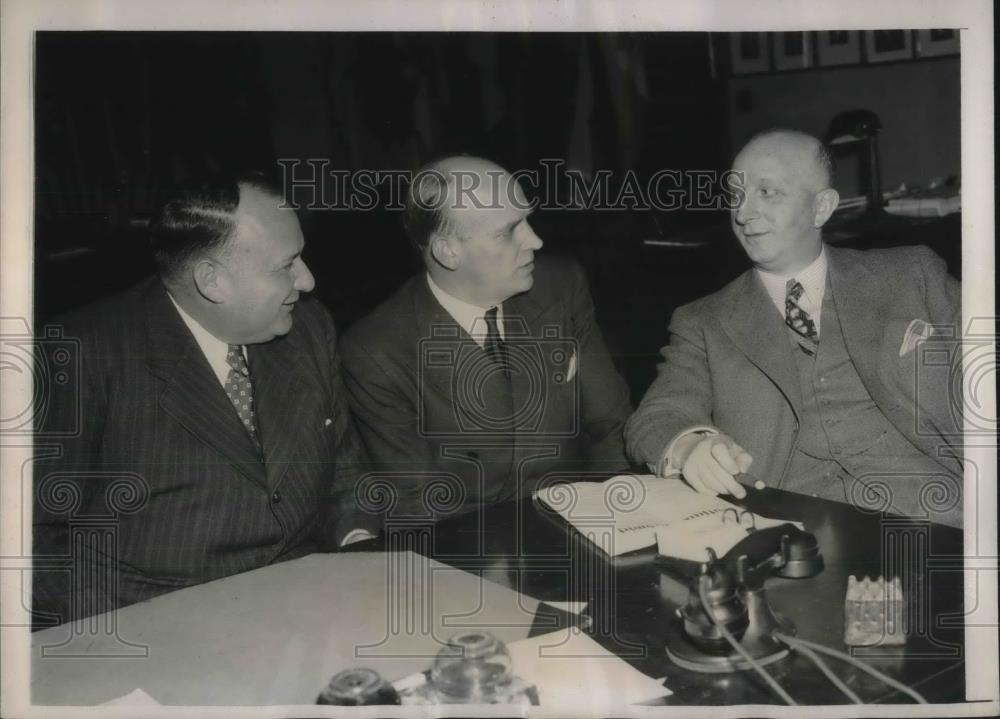 1939 Press Photo D.C. Sam Woods, Attache at Large, Ed Lawson, Thomas Hughes - Historic Images