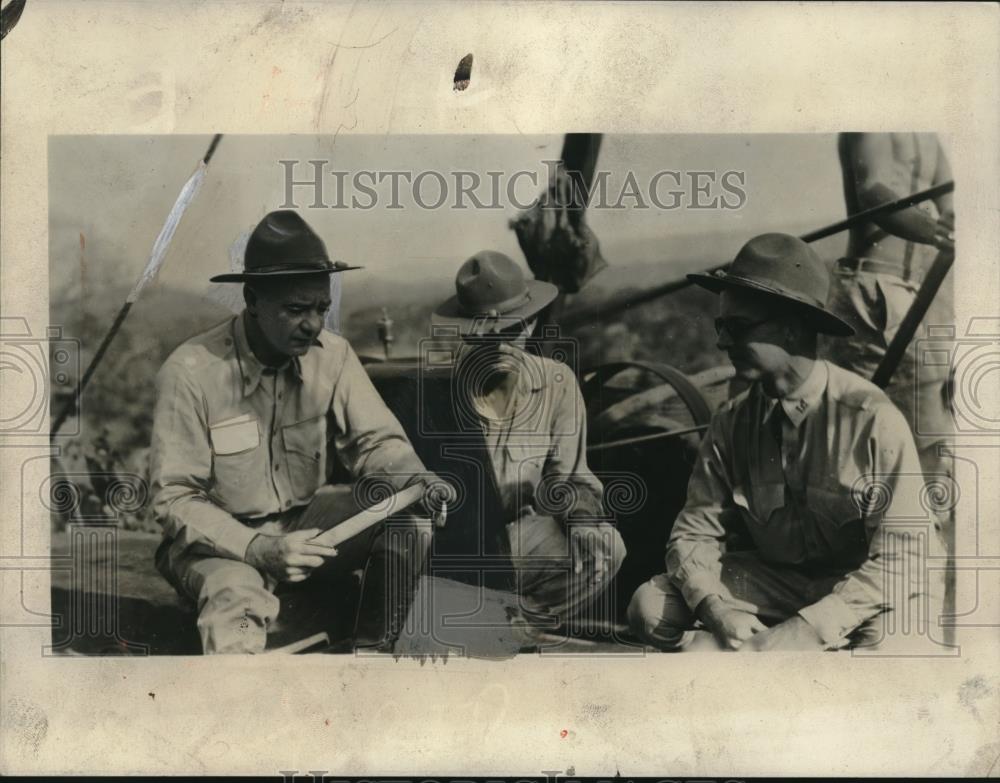 1931 Press Photo Lt Colonel Sultan, Lt Linkswiler &amp; Lt Newcomer Miramar Locksite - Historic Images