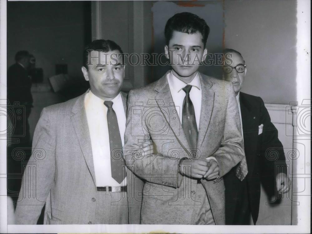 1958 Press Photo Stanley Garcia Sentenced for Bomb Hoax to United Airlines - Historic Images