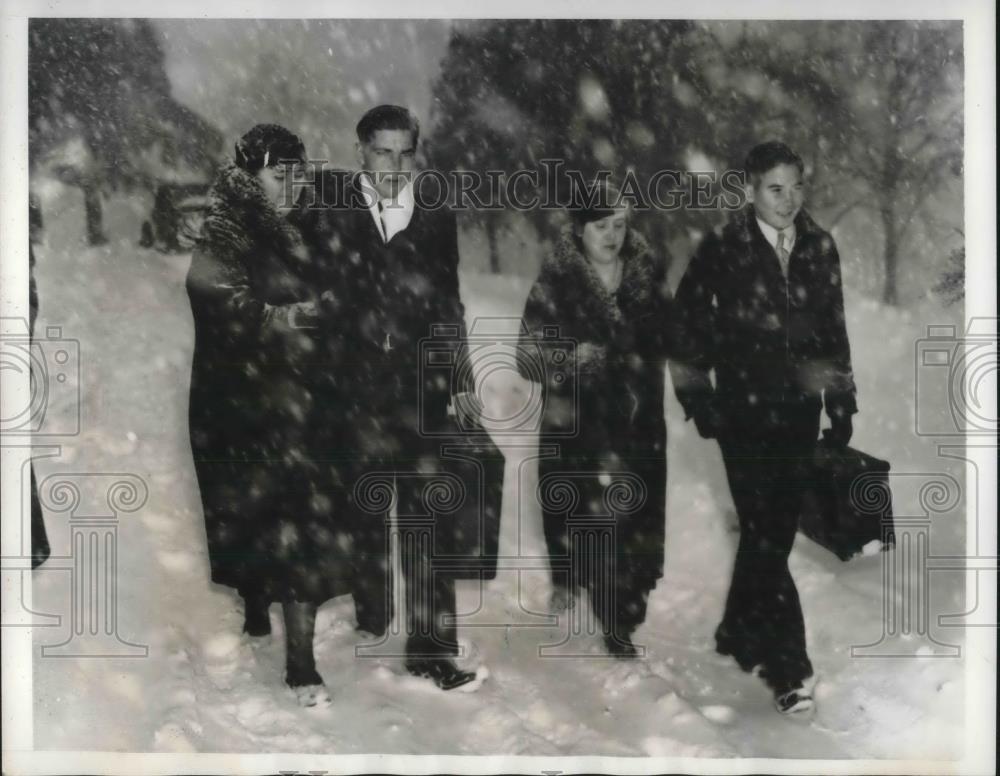 1933 Press Photo Mr Frank Fanning,Art Penn at Natl Training Scholl in D.C. - Historic Images