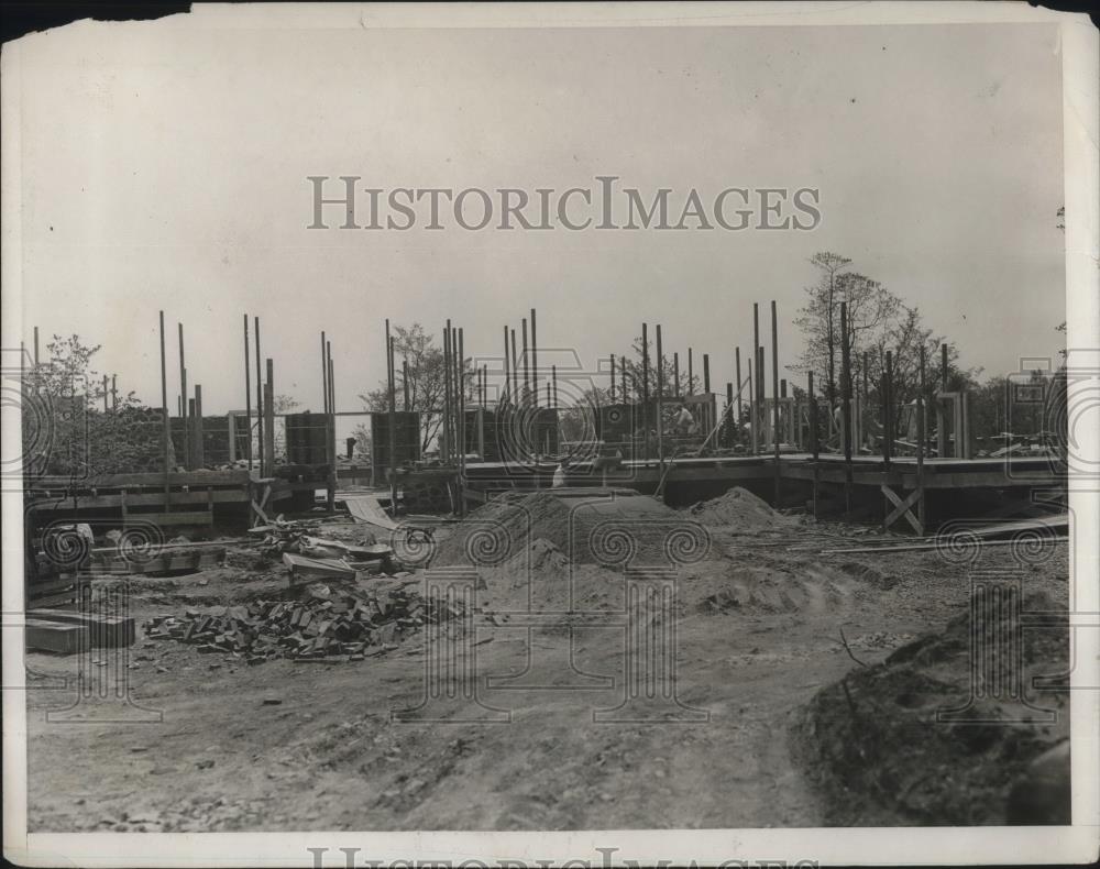 1931 Press Photo Construction Building Houses - Historic Images