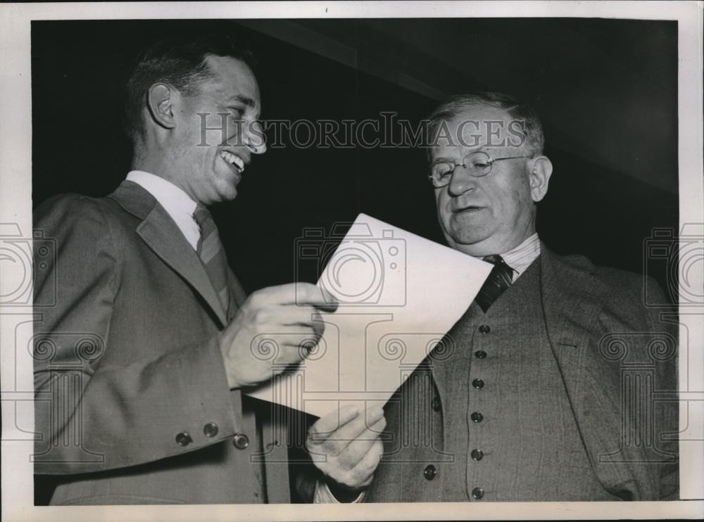 1939 Press Photo D.C. Interior Sec Harold Ickes & Abe Fortas for FEA - Historic Images