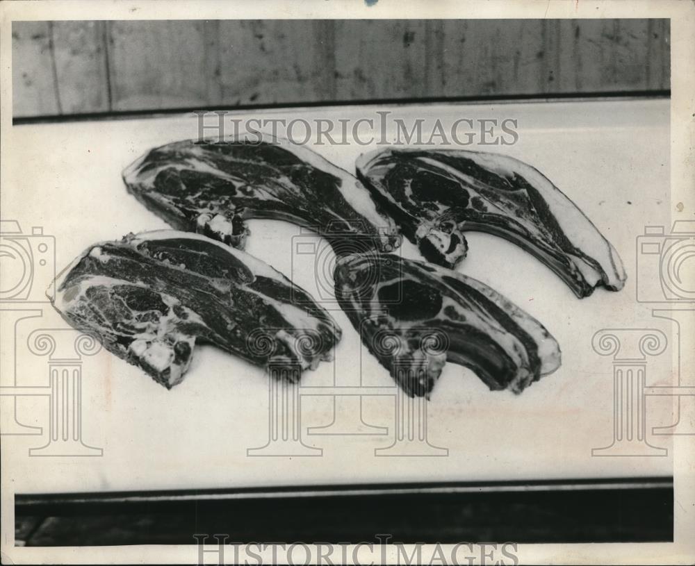 1932 Press Photo Four Steaks - Historic Images