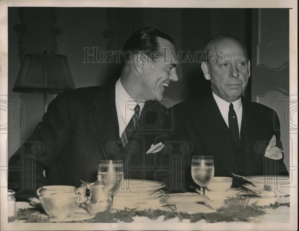 1940 Press Photo James H.R. Cromwell Mayor frank Hangue - Historic Images