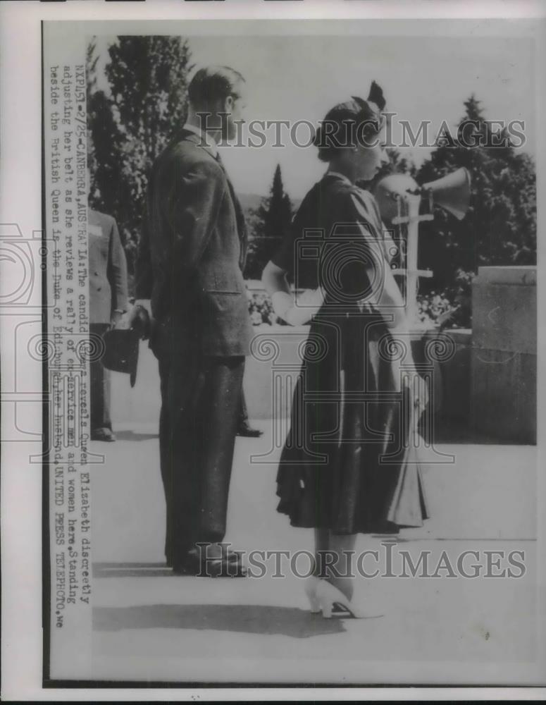 1954 Press Photo Canberra, Australia Queen Elizabeth &amp; Duke of Edinburgh - Historic Images