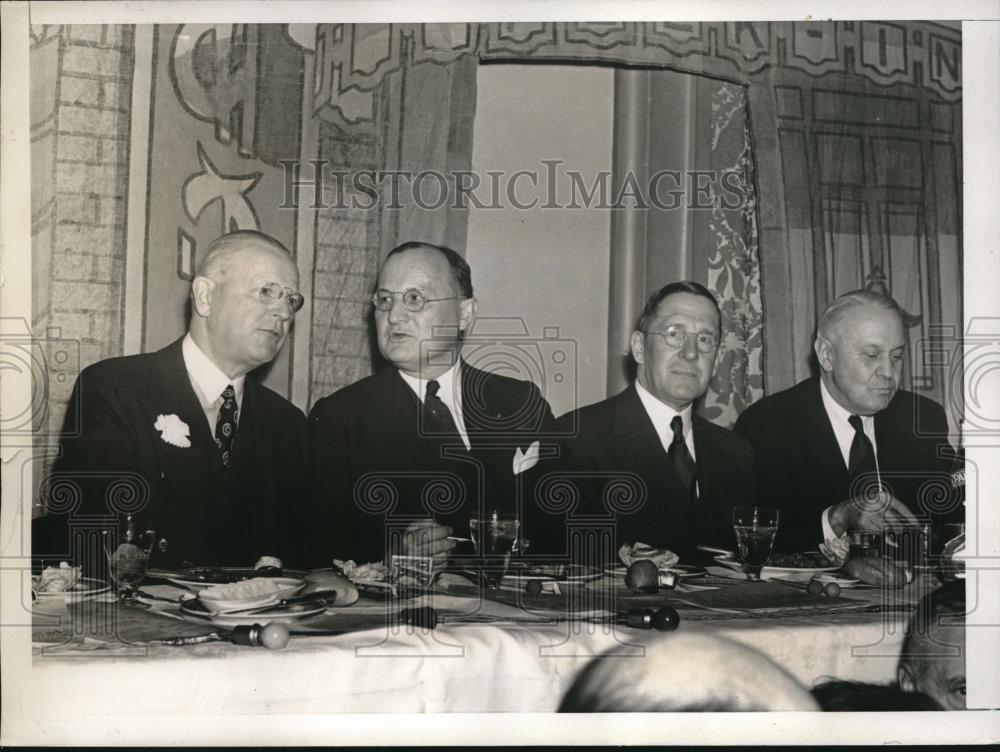 1938 Press Photo NYC, NY RR Club members, Coleman, Sheer, Gross,G Boutillier - Historic Images