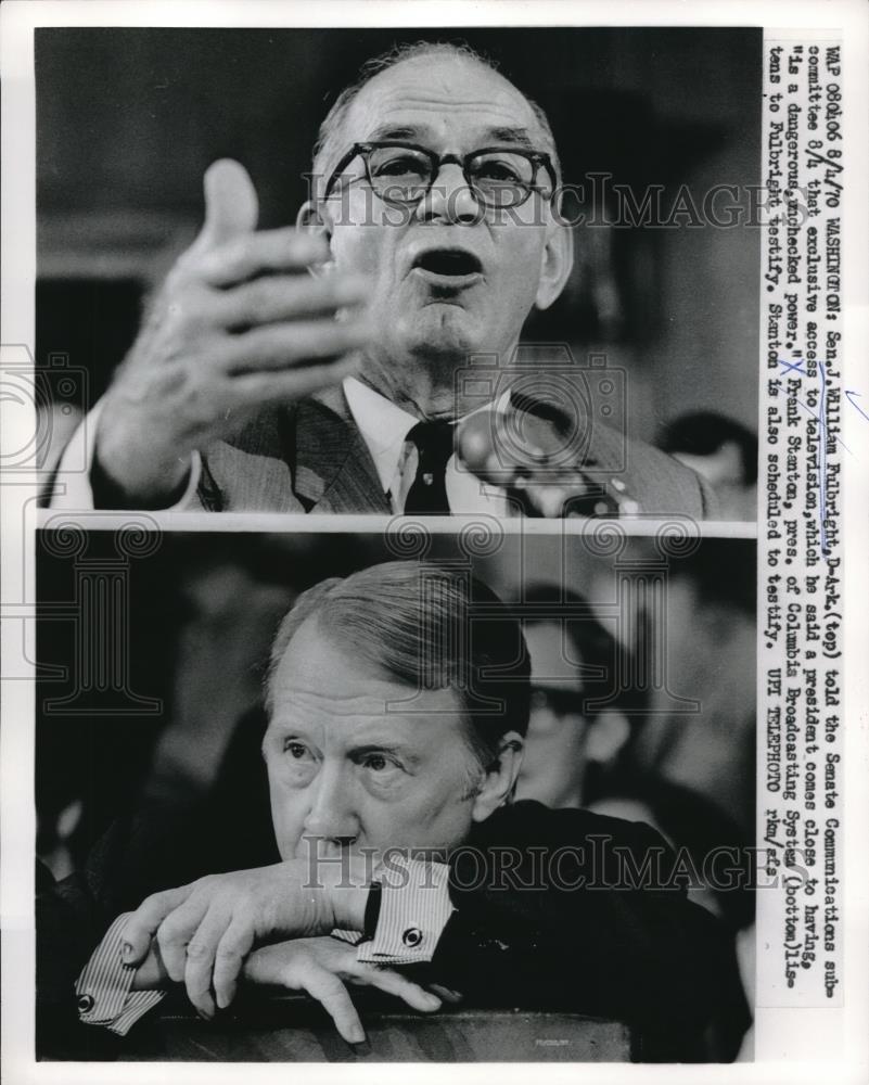 1970 Press Photo Senate Foreign relations Comm, chair Sen Wm Fulbright of Ark. - Historic Images