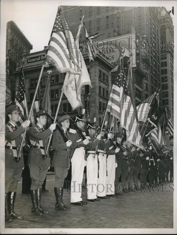 1937 Press Photo View Of Colors As They Were Massed - Historic Images