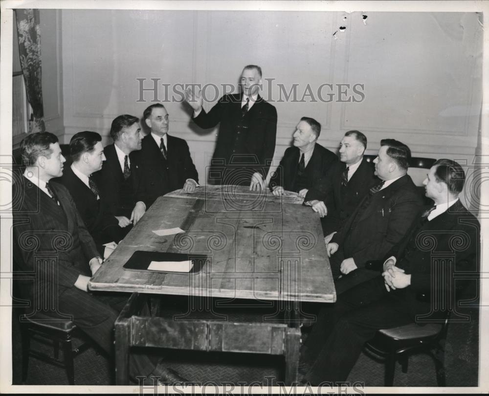 1939 Press Photo David J. McDonald,Charles Adamson,George Knezevich,W.J. Patton - Historic Images