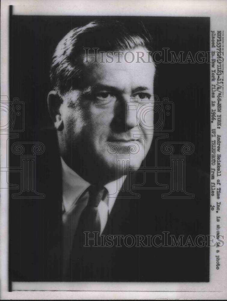 1968 Press Photo Andrew Heinskell of Time Inc - Historic Images