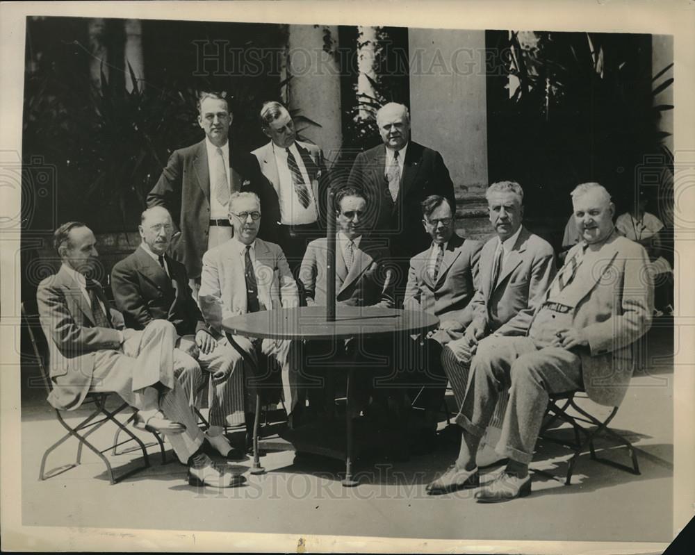 1934 Press Photo Phil Siegler Chester Wright T Cashen of American Labor in Miami - Historic Images