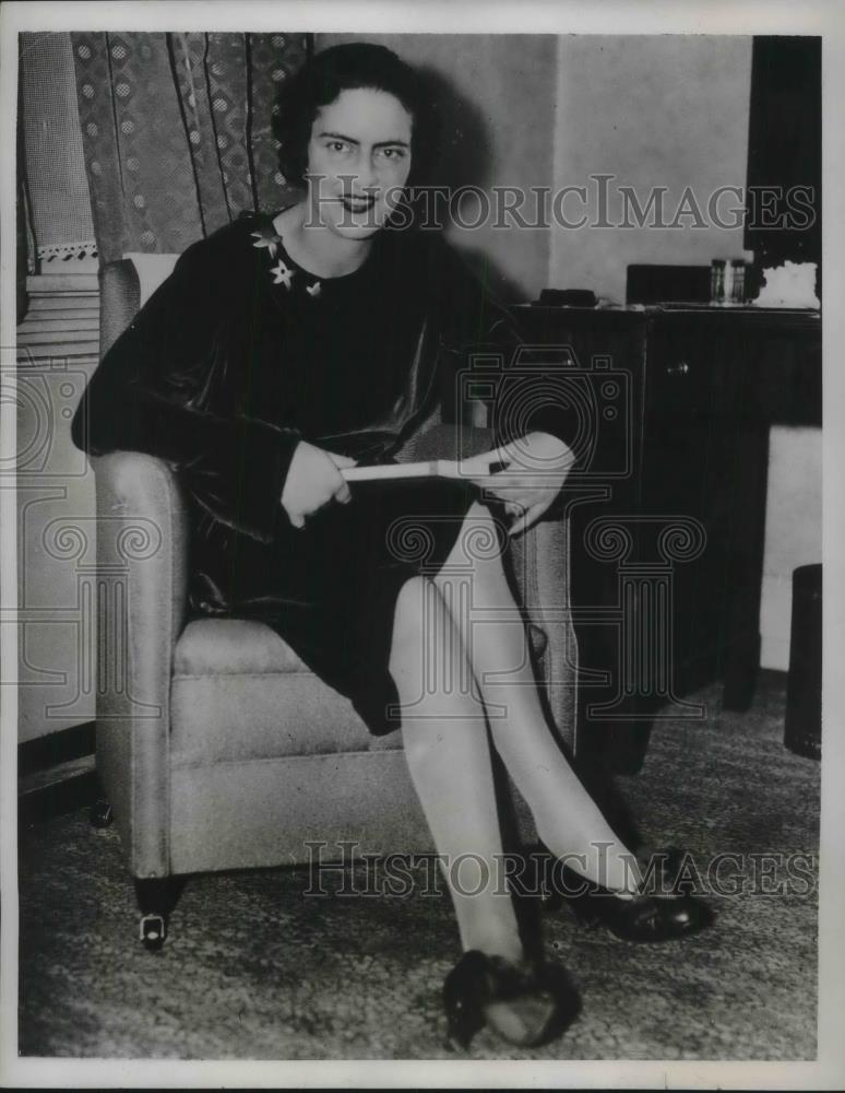 1934 Press Photo Countess de Limur in London, England - Historic Images