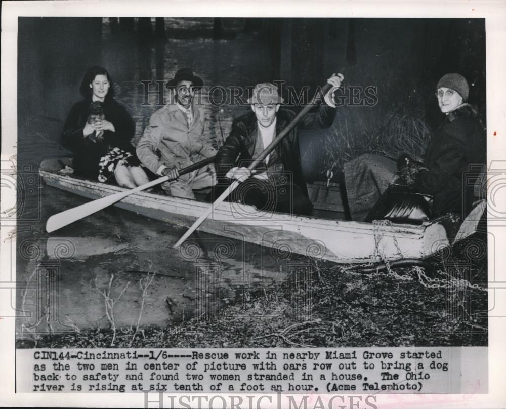 1950 Press Photo Rescue Work Miami Grove - neb84997 - Historic Images