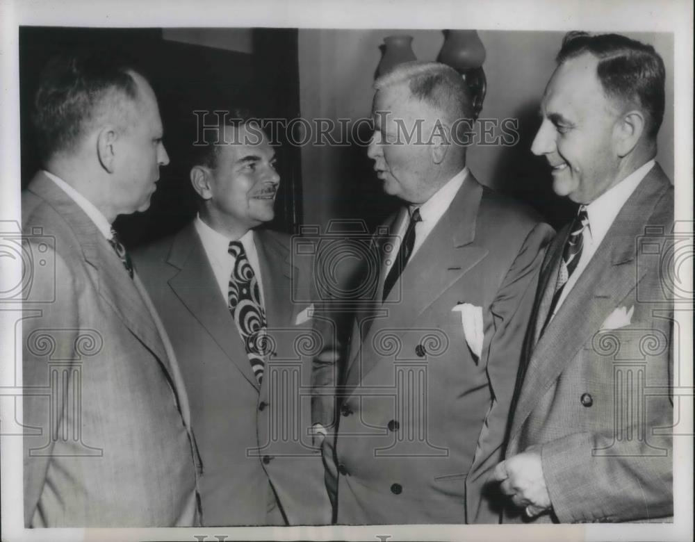 1951 Press Photo NY Governor Thomas Dewey GOP Senators discuss Gen Eisenhower - Historic Images