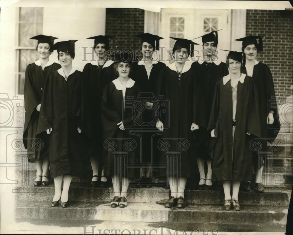 1928 Press Photo Honor Students at Radcliffe College in Massachusetts - Historic Images
