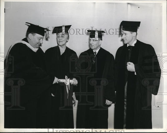 1938 Press Photo Temple University, George Earle, Ruth Owen, Dr. Beury, Biddle - Historic Images
