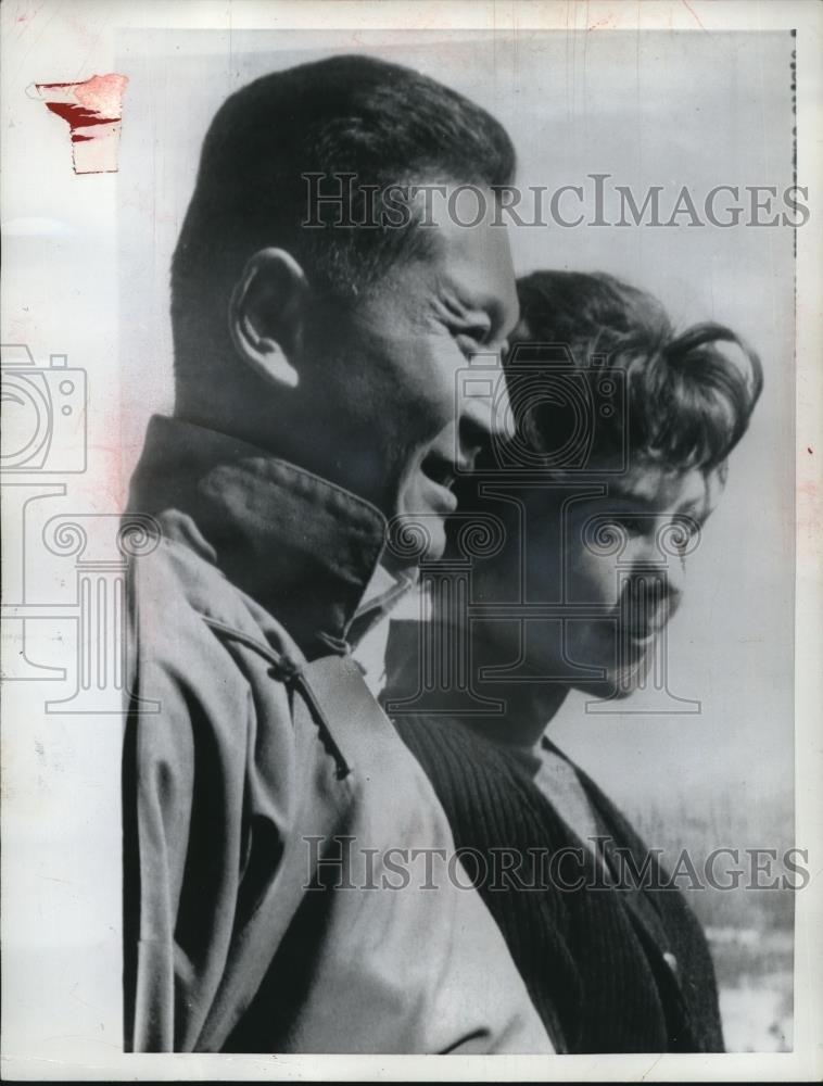 1962 Press Photo The Maharajkumar pf Sikkiw with his princess in New Delhi - Historic Images