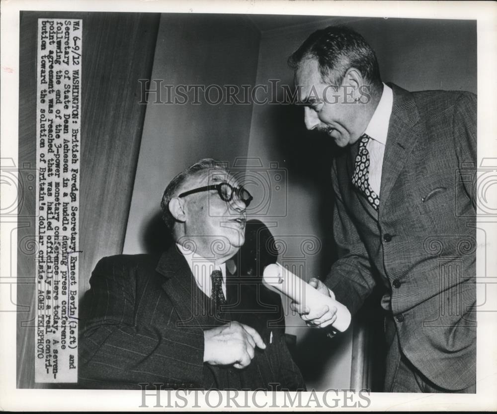 1949 Press Photo British Foreign Secretary Ernest Bevin - Historic Images