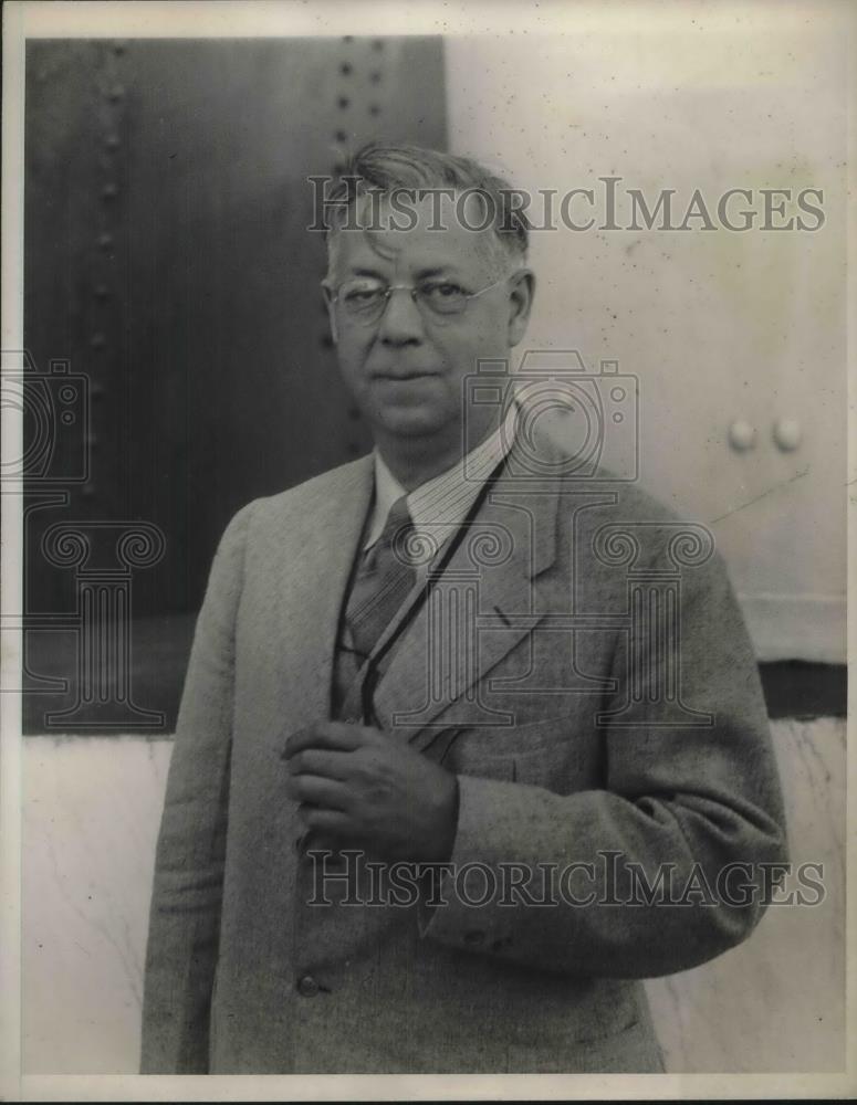 1936 Press Photo Dr John Clyde Rostetter at Congress of Glass in London - Historic Images