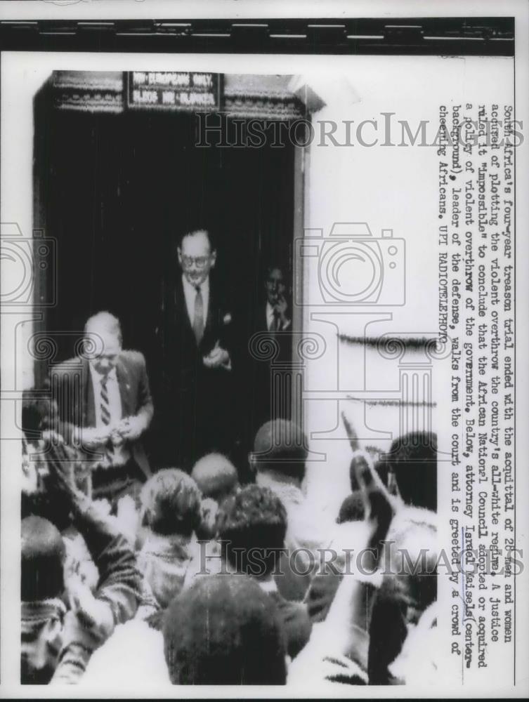 1961 Press Photo Atty Israel Maisels at S.African treason trial - neb84444 - Historic Images