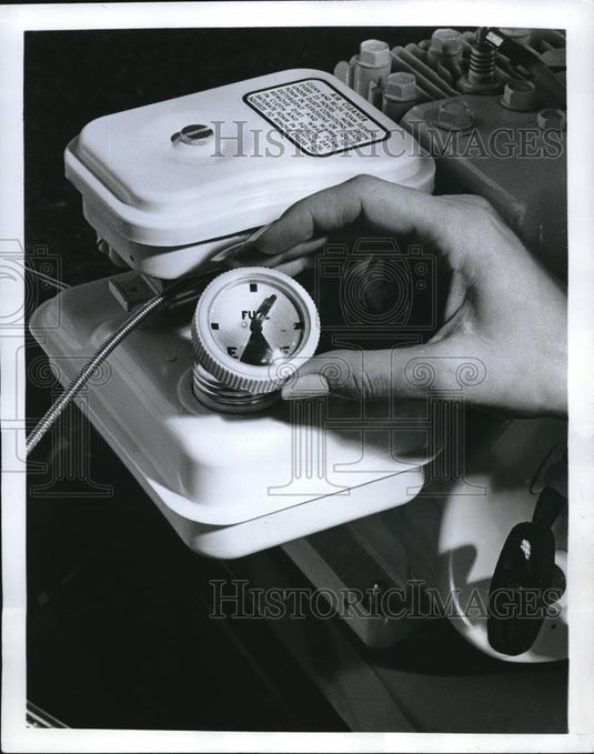 1969 Press Photo Plastic fuel gauge cap - Historic Images
