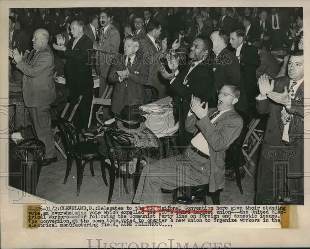 1949 Press Photo Delegates CIO National Convention - Historic Images