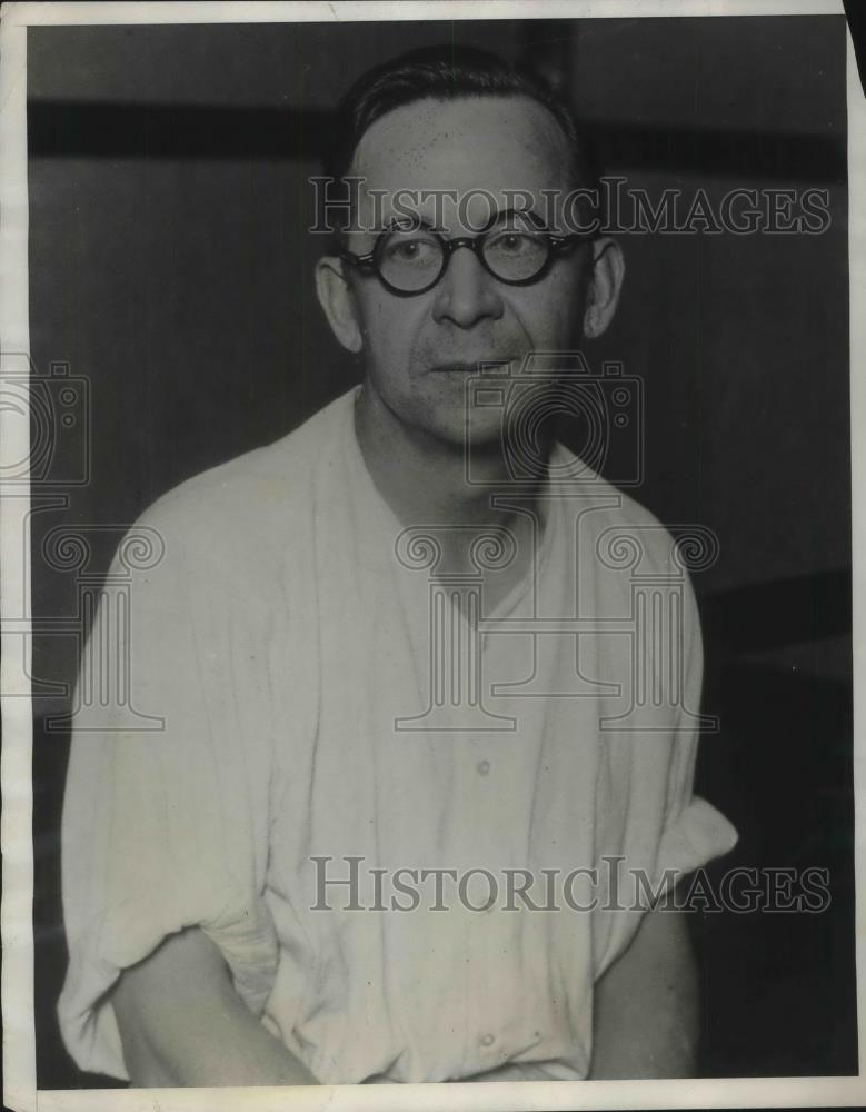 1930 Press Photo Otto Sanhuber aka Walter Klein charged with murder in LA, CAl. - Historic Images