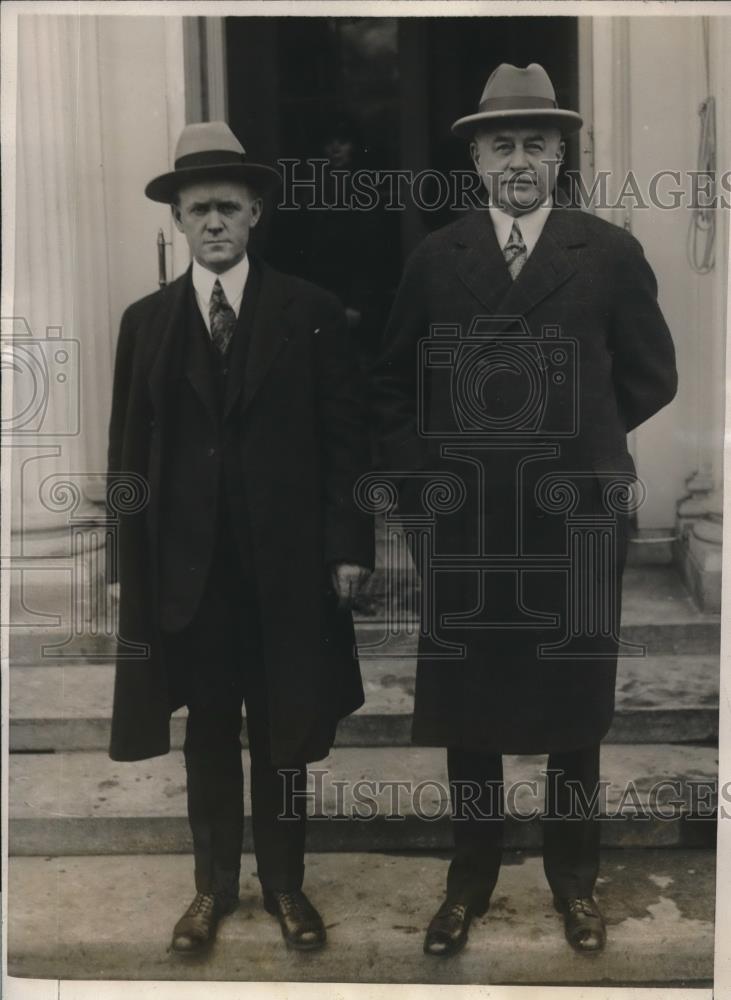 1926 Press Photo Cleveland Newton and Henry Neidringhaus outside White House - Historic Images