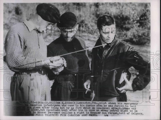 Press Photo Lt. William E Adams Texas Pilot Bob Person - Historic Images