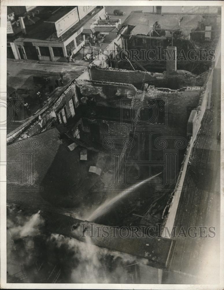 1931 Press Photo Ruins of the New Court Hotel in Springfield, Mass - Historic Images