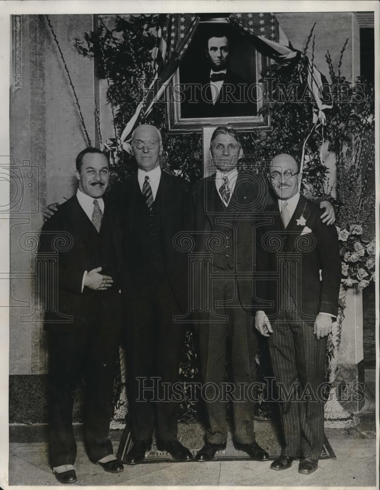 1928 Press Photo Henry I chanin Judge Mitchell May, Col. wade H. Cooper, Irwin - Historic Images