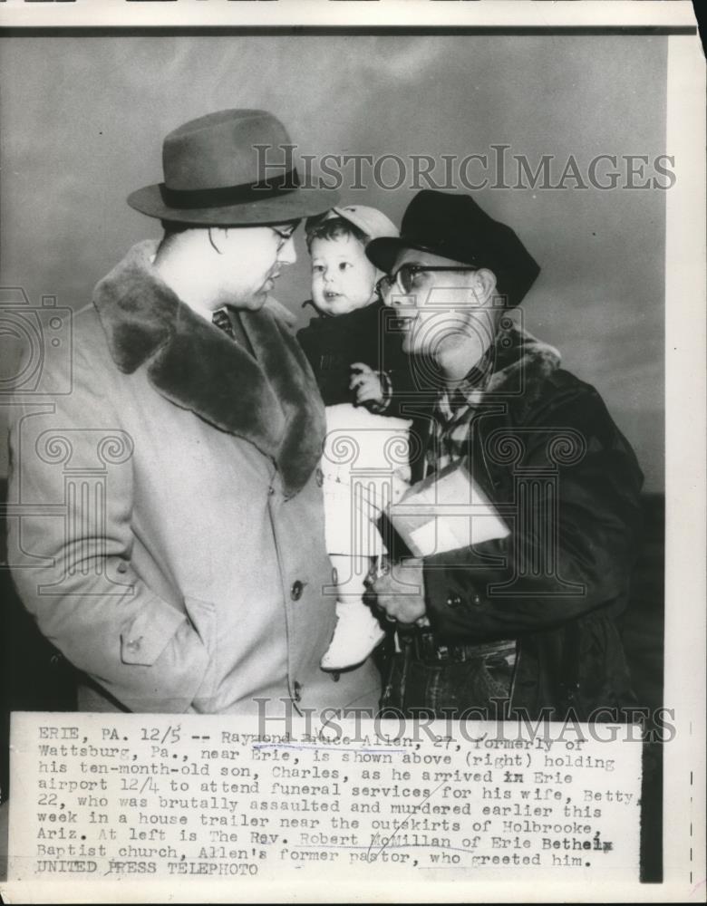 1953 Press Photo Raymond Allen, son Charles Rev. Robert McMillan - Historic Images