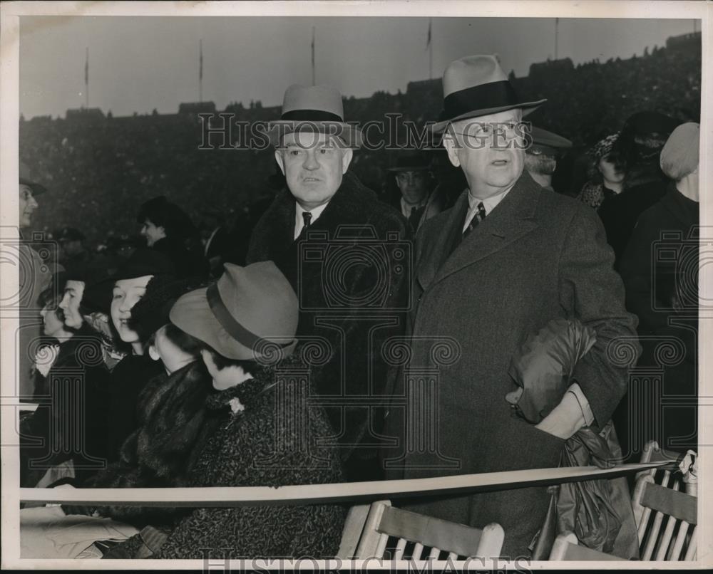 1939 Press Photo Sec of War Harry Woodring, Sec of Interior Harold Ickes - Historic Images