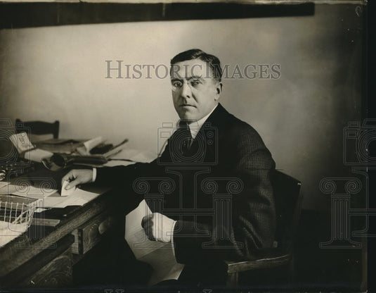 1918 Press Photo Claude S. Watts of the Business Men's Presidential League - Historic Images