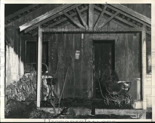 1934 Press Photo Burned Home Where The Children of Mr. & Mrs. John Morales Died - Historic Images