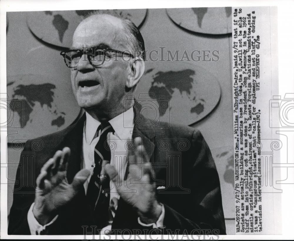 1970 Press Photo Senate Foreign Relations comm, SEn.ulbright - Historic Images