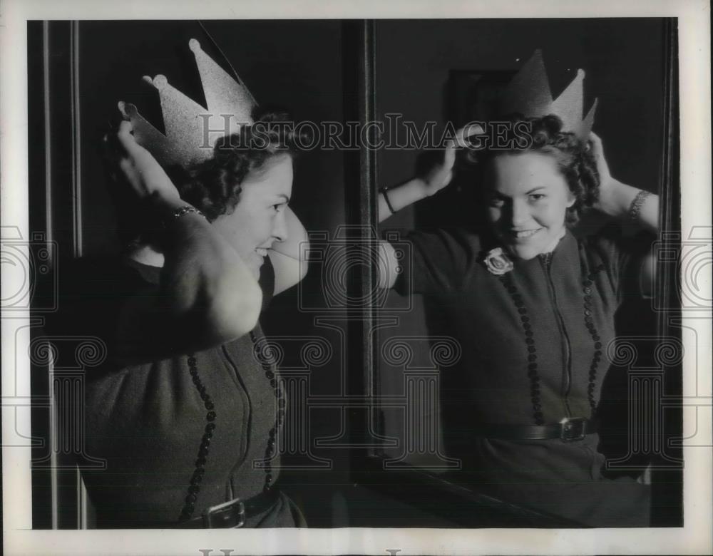 1939 Press Photo Eileen Legg Age 16 International Corn Queen Tipton County India - Historic Images