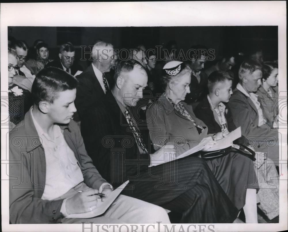 1953 Press Photo 3 generations of Ruble family at Farm Bureau Federation - Historic Images