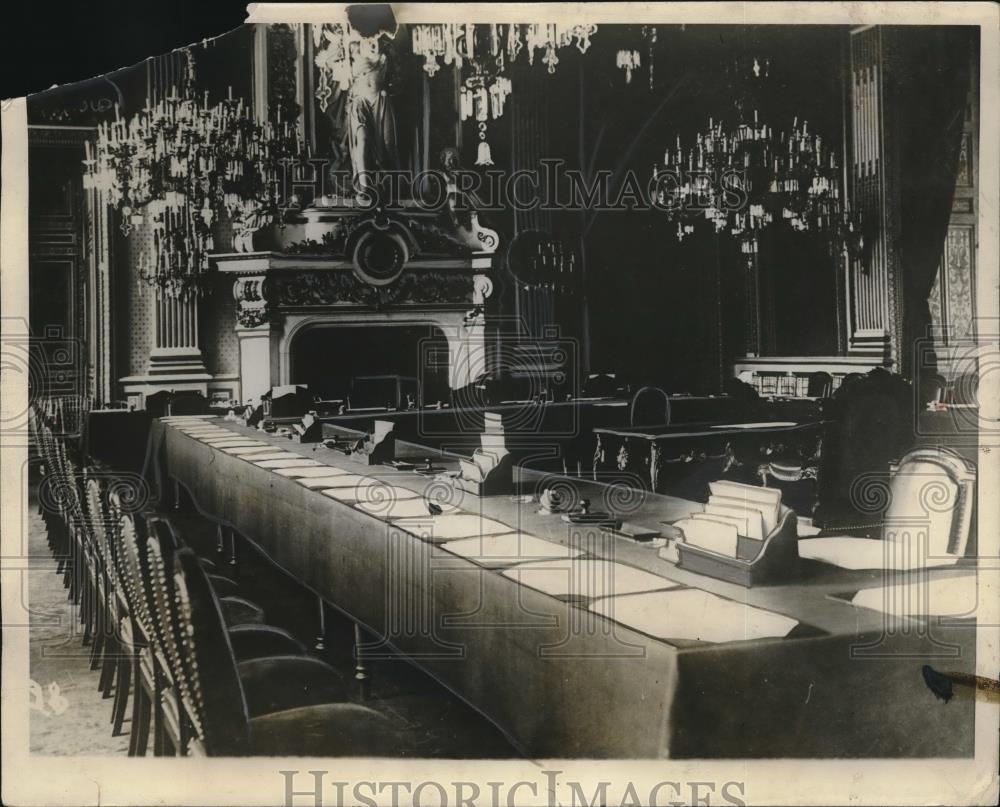 1923 Press Photo Salle des Horloges at French Ministry in Paris - Historic Images