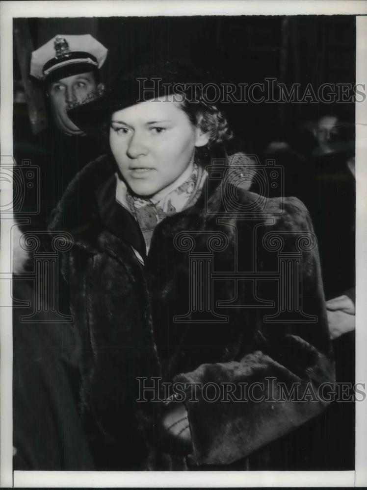 1938 Press Photo Mary O&#39;Connor, fatally punched 5 yr old Nancy Glenn, in court - Historic Images