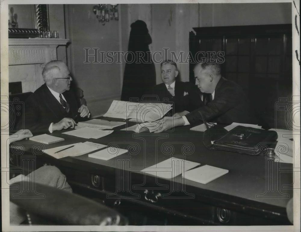 1933 Press Photo Senator James Bouzens Senator John Blaine Joseph Eastman - Historic Images